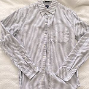 J Crew Oxford - Grey Stripes